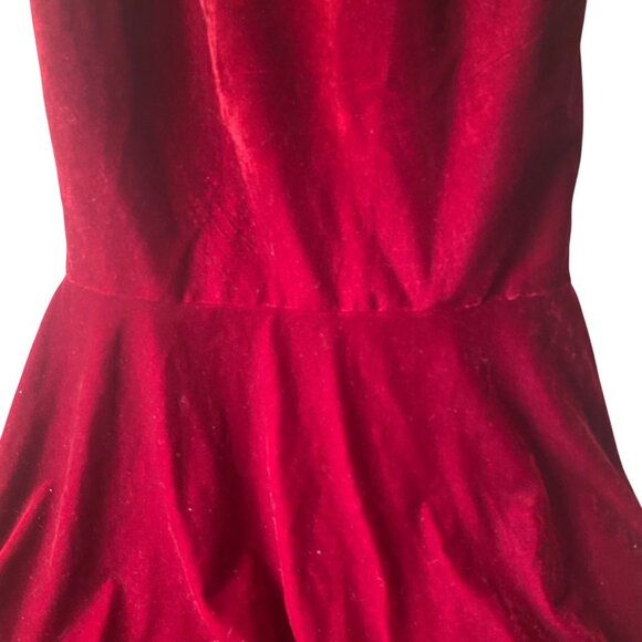 Red Velvet Halter Merlot Evening Mermaid Gown Keyhole Neckline Vampire New Years - Picture 6 of 11